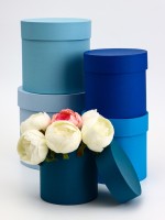 Набор круглых коробок 5 в 1, «Малахит», 20×20×20 - 11×11×11 см