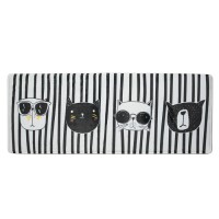 Коврик для ванной и туалета Доляна «Коты», 45×120 см