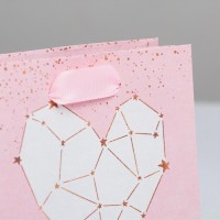 Пакет подарочный крафтовый, упаковка, «Ты моя Вселенная», S 12×15×5.5 см