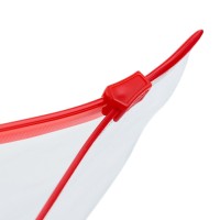 Папка-конверт на молнии А7+, 200 мкр, прозрачная молния, 8.5×13 см