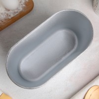 Хлебная форма Л-7 овальная, 22,5×11,5×12,2 см, цвет серебряный