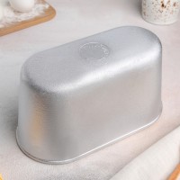 Хлебная форма Л-7 овальная, 22,5×11,5×12,2 см, цвет серебряный