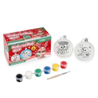 Ёлочные шары под раскраску на новый год «Загадай желание», d=7 см, 2 шт, набор для творчества