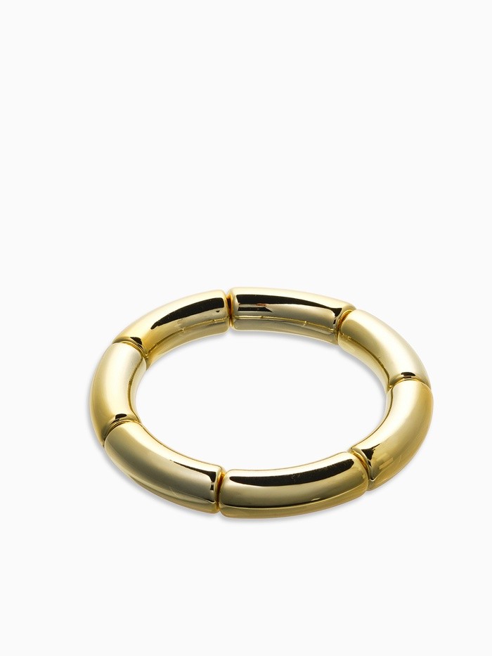 Браслет на резинке «Стиль. Гладкость», пластик, цвет золото