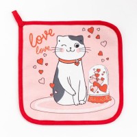 Прихватка "LOVE" 19х19 саржа,100% х/л,ватин 250г/м2