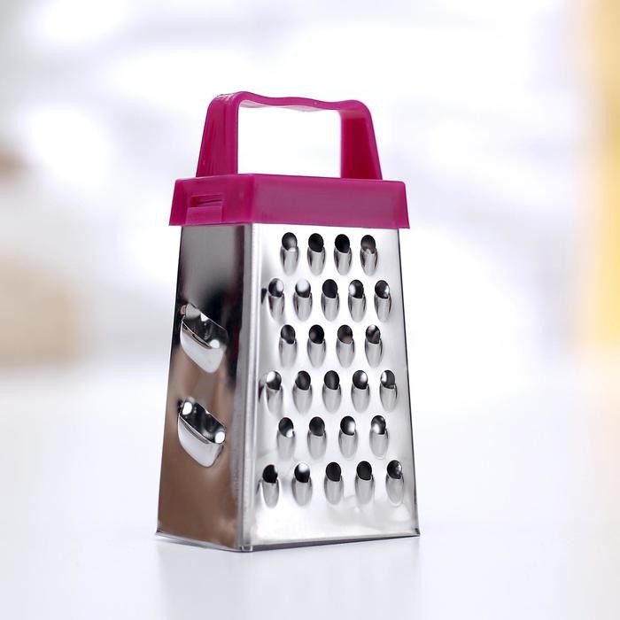 Тёрка четырёхгранная «Мини», 3,5×6,5×3 см, для корицы и шоколада, цвет МИКС