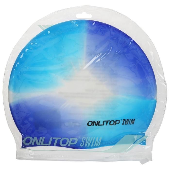 Шапочка для бассейна взрослая ONLITOP Swim, силиконовая, обхват 54-60 см, цвета микс