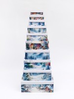 Набор подарочных новогодних коробок 10 в 1 «Новогодние каникулы», 32.5×20×12.5 - 12×7×4 см