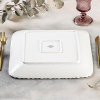 Тарелка квадратная Magistro «Бланш. Цветок», 22,5×22,5 см