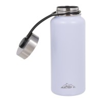 Термос Мастер К, 1 л, две крышки, сохраняет тепло до 12 ч, нержавеющая сталь, белый