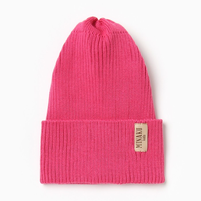 Шапка детская MINAKU, малиновая, размер 48-52 (3-5 лет)