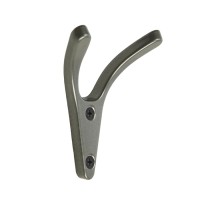 Крючок мебельный CAPPIO FOX, двухрожковый, цвет графит