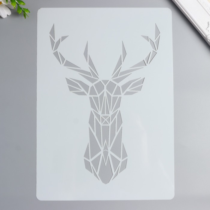 Трафарет пластик "Геометрия. Олень" 29,7х21 см