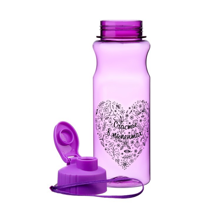 Бутылка для воды «Счастье в моментах», 500 мл