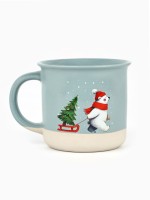 Кружка новогодняя керамическая «Мишка», 400 мл, ручная работа