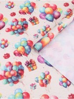 Бумага упаковочная, крафт «Подарок», 70×100 см, 1 лист