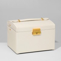 Подставка для украшений «Шкатулка» раздвижная с зеркалом, 17.5×14×13.5, цвет белый