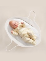 Корзина для хранения SL Home, с матрасом, плетёная, ручной работы, 70×38×25 см, белая