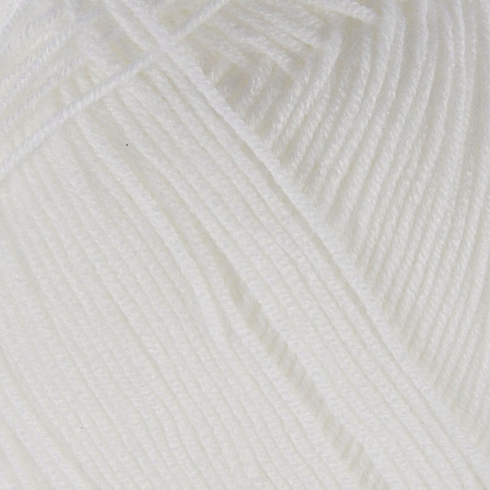 Пряжа "Детская объемная" 100% микрофибра 400м/100гр (01-Белый)