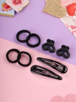 Набор для волос «Эстер»: 10 резинок, 2 см, 4 краба 2 см, 2 невидимки 6 см, сердце, чёрный