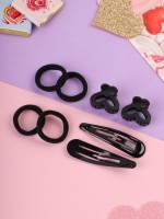 Набор для волос «Эстер»: 10 резинок, 2 см, 4 краба 2 см, 2 невидимки 6 см, сердце, чёрный