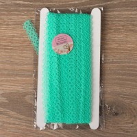 Кружево капроновое, 15 мм × 10 ± 1 м, цвет светло-сиреневый