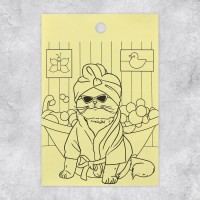 Наклейки бумажные «Котики», c раскраской на обороте, 11 × 15,5 см