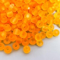 Бисер стекло 6/0 "Матовый полупрозрачный. Шафран" 30 гр