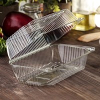 Контейнер одноразовый с неразъёмной крышкой, прямоугольный, 21,8×11,5×8,4 см, 280 шт/уп