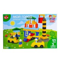Конструктор пластиковый «Большая стройка. Мой город», 121 деталь