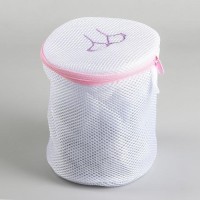 Мешок для стирки бюстгальтеров Доляна, 16×16×16 см, трёхслойный, крупная сетка, белый