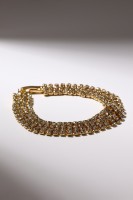 Браслет со стразами «Сияй» четыре ряда, цвет белый в золоте, 18 см