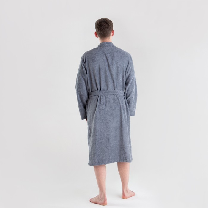 Халат махровый мужской «Этель. Самый лучший», размер 52-54, серый