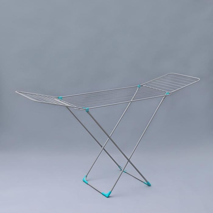 Сушилка для белья напольная, 220×50×90 см, 25 м, цвет хром