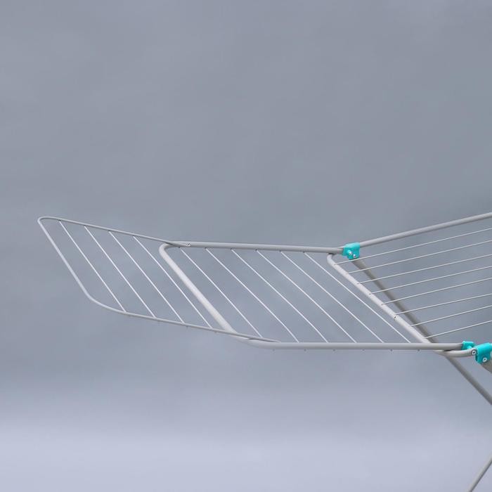 Сушилка для белья напольная, 220×50×90 см, 25 м, цвет хром