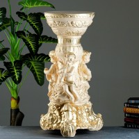 Колонна "Три ангела" слоновая кость, 49х46х88 см