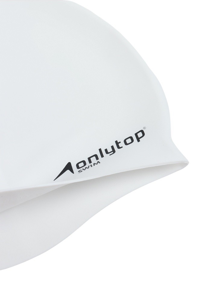Шапочка для плавания силиконовая 49 гр, цвет белый