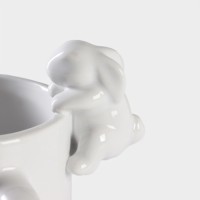 Кружка Доляна «Зайка», 380 мл, керамика, белая