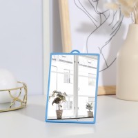 Зеркало складное-подвесное, зеркальная поверхность 9,3 × 13,4 см, цвет МИКС