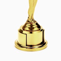 Кубок, наградная фигура «Ника», подставка пластик золото, 18 см