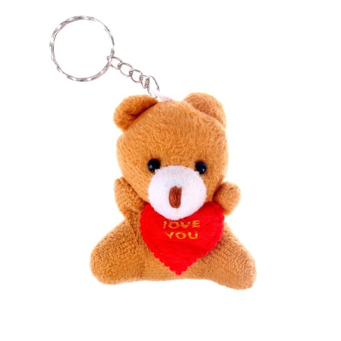 Брелок «Мишка с сердцем», цвета МИКС