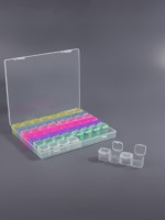 Органайзер для хранения мелочей, 56 ячеек, 21×17.5×2.7 см, разноцветный