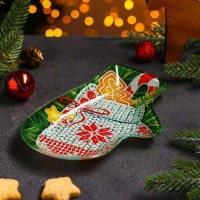 Блюдо сервировочное Доляна «Рукавица. Подарки», 22,5×14×2 см