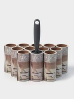 Ролик для одежды со сменными блоками LaDо́m, 12 шт. по 50 листов, эргономичная ручка, винтовая намотка