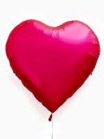 Воздушный шар фольгированный 63" «Сердце», фуксия