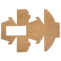 Упаковка под один капкейк с окном, крафт, 12,5 х 9,5 х 9,5 см