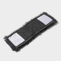 Насадка для плоской швабры «Доляна», 40×10 см, микрофибра букли, 80 г, серая