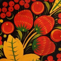 Поднос «Хохлома», овал, ручная роспись, 41х30 см