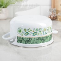 Кастрюля цилиндрическая «Уральский сувенир», 3 л, цвет белый, деколь МИКС