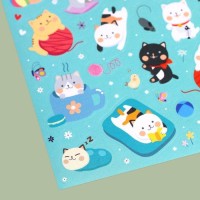 Бумажные наклейки «Милые пушистики», 11 × 16 см